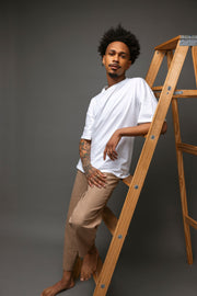 White Boxy Premium Cotton Unisex Shirt - Wholesale